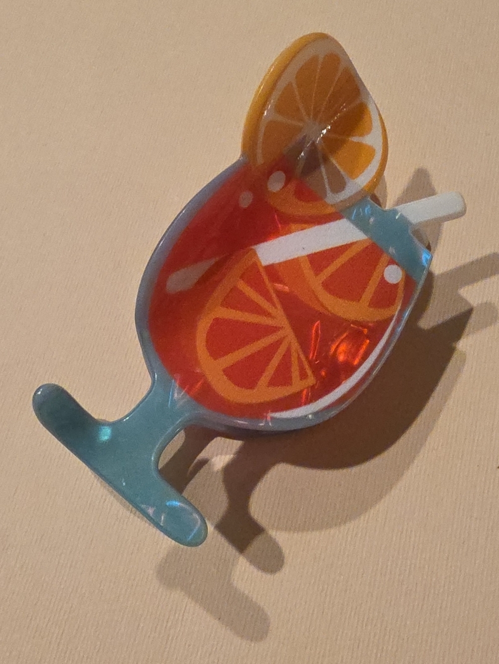 New! Fruit Cocktail Aperol Spritz Hair Claw Clip • NWOT